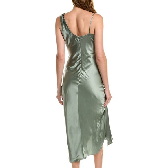 Cinq a Sept Nola Silk Dress Sage Green Size 4 - Picture 2 of 4